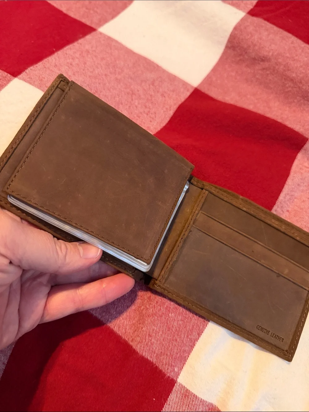Amity Brown Suede Wallet